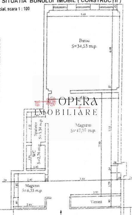 Spatiu comercial, 94 m.p. utili, de vanzare, zona Ultracentrala