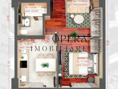 Apartament 2 camere, open space, de vanzare, Copou - Sadoveanu